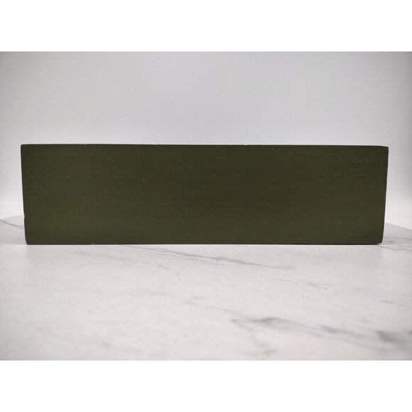 Tole Painted Wooden Tissue Box Cover Rectangle Daisy Floral Hand Painted Green - Picture 8 of 13